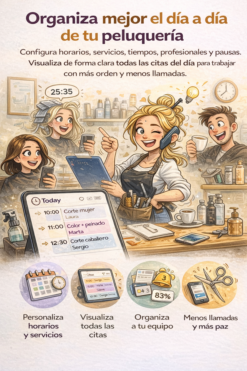 Agenda de citas para peluquería